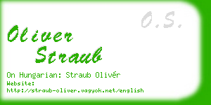 oliver straub business card